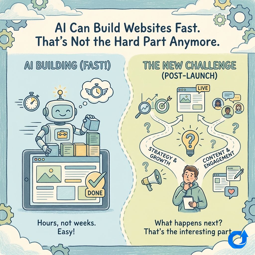 AI Can Build Websites Fast. That’s Not the Hard Part Anymore