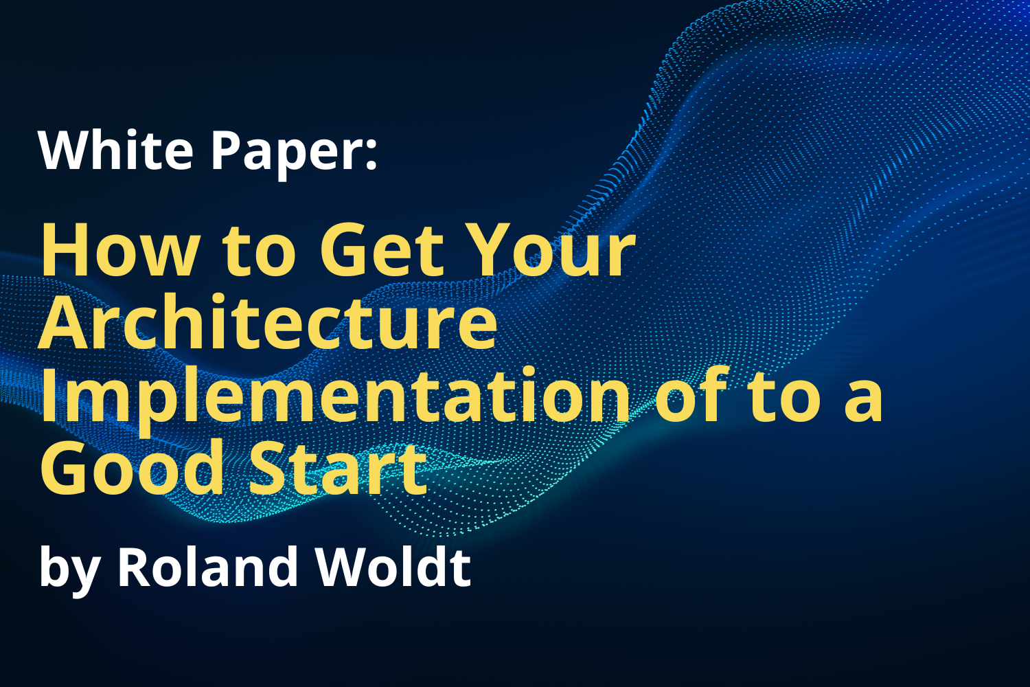 White Paper: How to Get Your Architecture Implementation Off to a Good Start